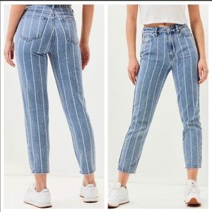 PacSun Striped Mom Window Pane Jeans